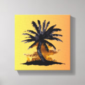 Uitgerekte canvas Print - Palmboom (Voorkant)
