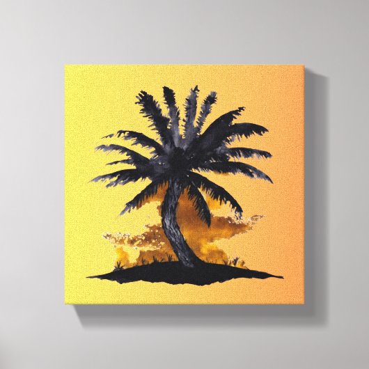 Uitgerekte canvas Print - Palmboom (Voorkant)