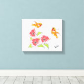 Uitgerekte canvas Print: Tropisch gevoel Afdruk (Insitu (Houten vloer))