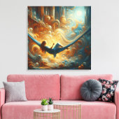 Uitgerekte canvas print van de koningin van de wol (Insitu (Woonkamer))