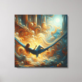 Uitgerekte canvas print van de koningin van de wol