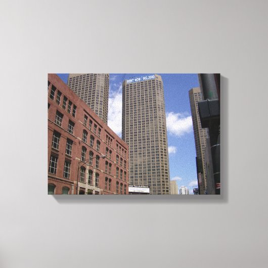Uitgerekte Canvas van het centrum van Chicago Afdruk (Voorkant)