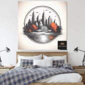 Uitgerekte Canvasprint 1 Canvas Afdruk (Insitu (Slaapkamer))
