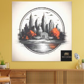 Uitgerekte Canvasprint 1 Canvas Afdruk (Insitu (Woonkamer))