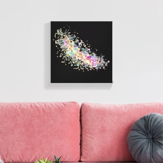 Uitgerekte canvasprint - Abstract Canvas Afdruk (Insitu (Woonkamer))