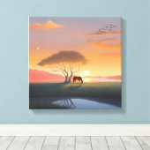 Uitgerekte canvasprint canvas afdruk (Insitu (Houten vloer))