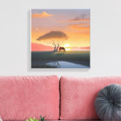 Uitgerekte canvasprint canvas afdruk (Insitu (Woonkamer))