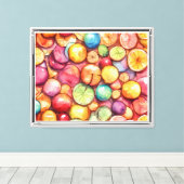 Uitgerekte canvasprint (fruit) canvas afdruk (Insitu (Houten vloer))