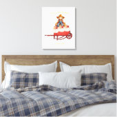 Uitgerekte Canvasprint Halloween Vogelverschrikker Canvas Afdruk (Insitu (Slaapkamer))