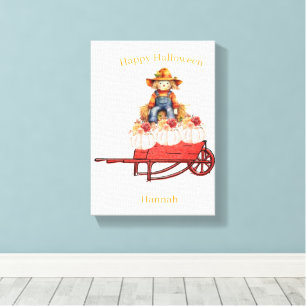Uitgerekte Canvasprint Halloween Vogelverschrikker Canvas Afdruk