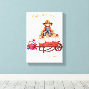 Uitgerekte Canvasprint Halloween Vogelverschrikker Canvas Afdruk