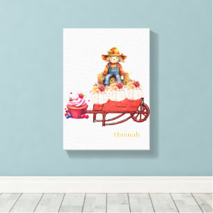 Uitgerekte Canvasprint Halloween Vogelverschrikker Canvas Afdruk