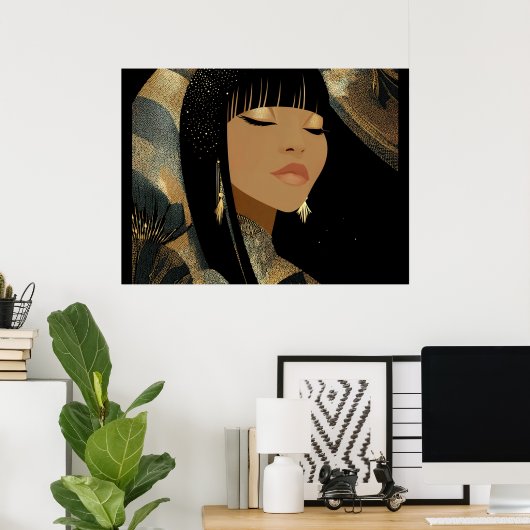 Uitgerekte Canvasprint Poster (Thuiskantoor)