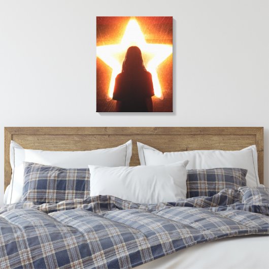 Uitgerekte canvasprint - traditioneel Sindhi-ontwe Canvas Afdruk (Insitu (Slaapkamer))