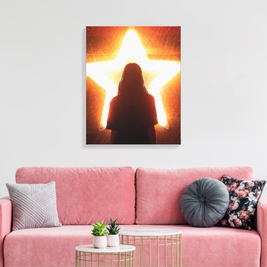 Uitgerekte canvasprint - traditioneel Sindhi-ontwe Canvas Afdruk (Insitu (Woonkamer))