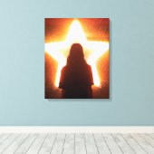 Uitgerekte canvasprint - traditioneel Sindhi-ontwe Canvas Afdruk (Insitu (Houten vloer))