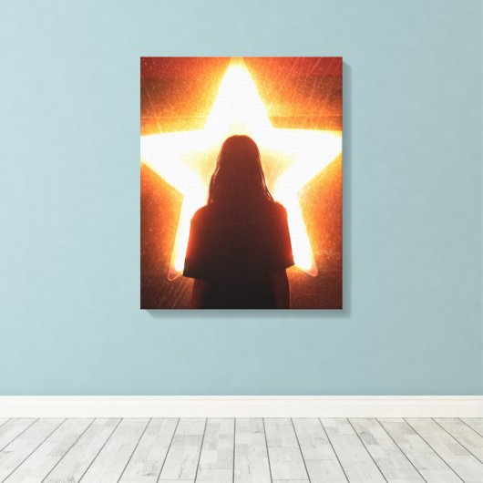 Uitgerekte canvasprint - traditioneel Sindhi-ontwe Canvas Afdruk (Insitu (Houten vloer))