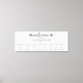 Uitgerekte Canvasprint Trouwtijdlijn bord Canvas Afdruk (Voorkant)