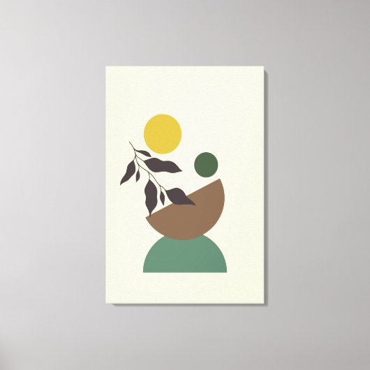 Uitgerekte Grote Afgewerkte Boho Moderne Muurkunst Canvas Afdruk (Voorkant)