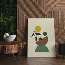 Uitgerekte Grote Afgewerkte Boho Moderne Muurkunst