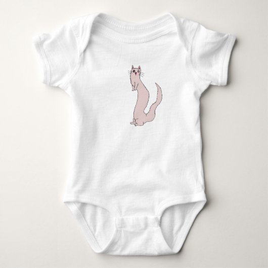 Uitgerekte kat baby top (Voorkant)