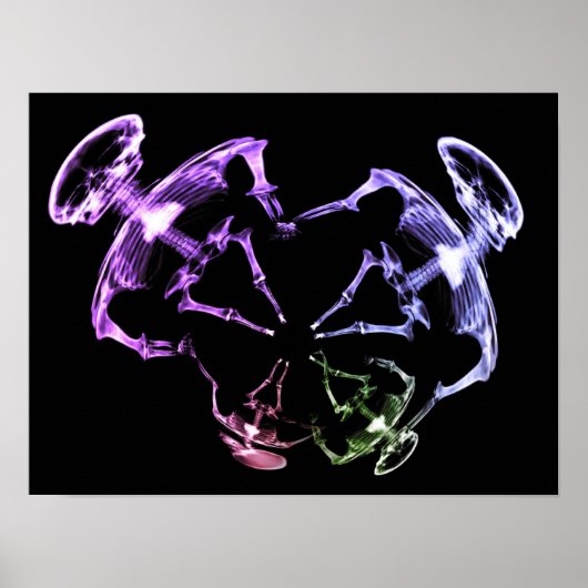 Uitgerekte röntgenfoto skelet familie 1 poster (Voorkant)