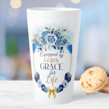 Uitgerust door God's Grace Elegant Blauw Goud Bloe