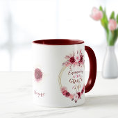 Uitgerust door God's Grace Monogram Pink Gold Flor Mok