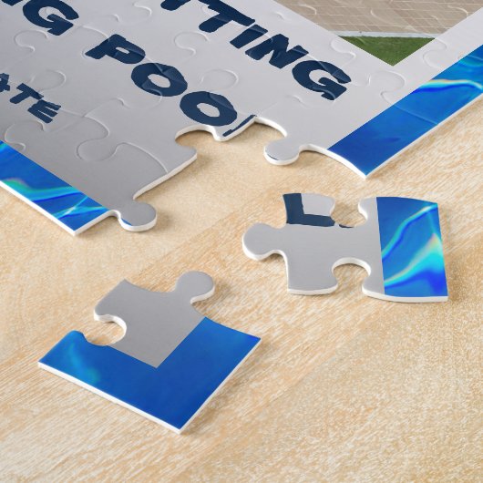 Uitgerust met gepersonaliseerde zwembad legpuzzel (Zijkant)