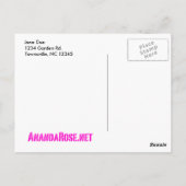 Uitgeschakeld in Retro Pink Card Briefkaart (Achterkant)