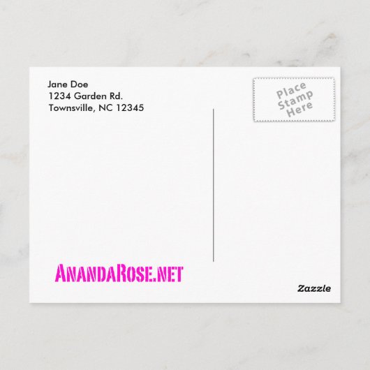 Uitgeschakeld in Retro Pink Card Briefkaart (Achterkant)