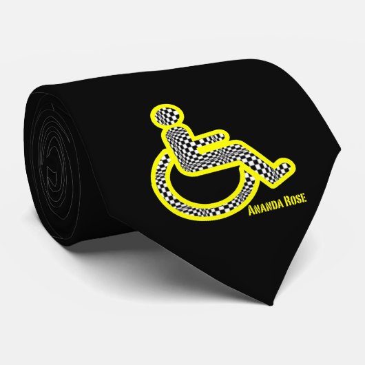 Uitgeschakeld in Retrogeel Stropdas (Opgerold)