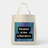 Uitgeschakeld is geen slecht woord tote bag (Achterkant)