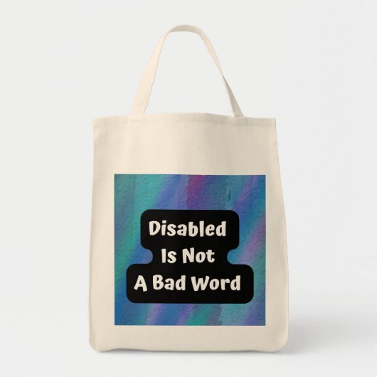 Uitgeschakeld is geen slecht woord tote bag (Voorkant)