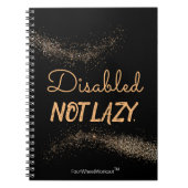 Uitgeschakeld. Niet lui. Notitieboek (Voorkant)