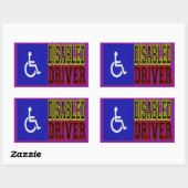 Uitgeschakeld stuurprogramma rechthoekige sticker (Vel)