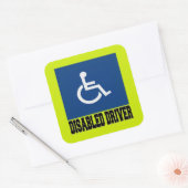 Uitgeschakeld stuurprogramma vierkante sticker (Envelop)