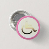 Uitgeschakeld symbool / rolstoel / gehandicaptenkn ronde button 3,2 cm (Voorkant /achterkant)