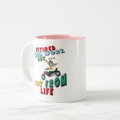 Uitgeschakeld van werk tweekleurige koffiemok (Voorkant links)