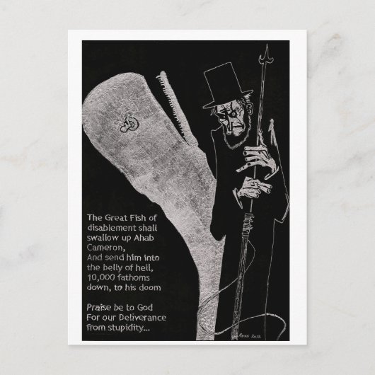 Uitgeschakelde Ahab Briefkaart (Voorkant)