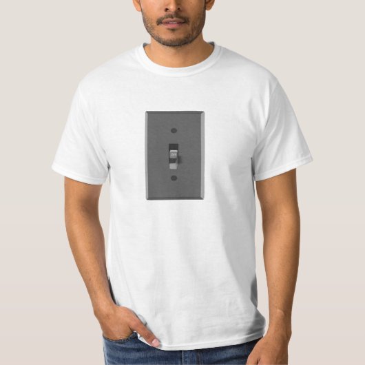 Uitgeschakelde elektrische lichtschakelaar t-shirt (Voorkant)