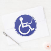 UITGESCHAKELDE LAPTOP RONDE STICKER (Envelop)