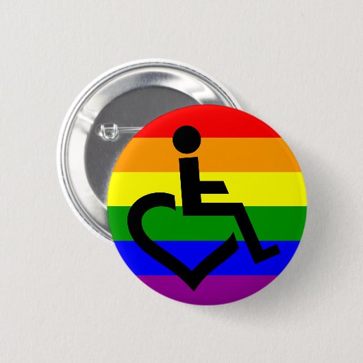 Uitgeschakelde LGBT Pride Badge Ronde Button 5,7 Cm (Voorkant /achterkant)