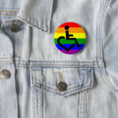 Uitgeschakelde LGBT Pride Badge Ronde Button 5,7 Cm (In situ)
