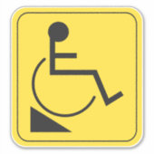 Uitgeschakelde neerwaartse rolstoel Ramp Sticker g (Voorkant)