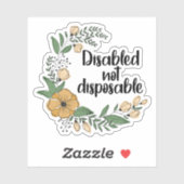 Uitgeschakelde niet wegwerp sticker (Vel)