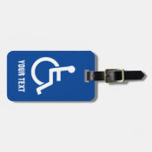 Uitgeschakelde rolstoelgehandicaptenpictogram aang bagagelabel (Voorkant horizontaal)
