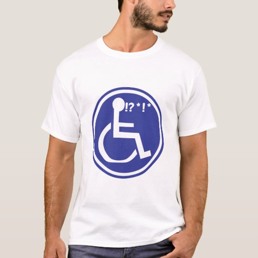 UITGESCHAKELDE WEELCHAIR BAD LUCK T-SHIRT (Voorkant)