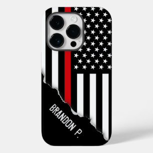 Uitgescheurde look dunne rode lijn Amerikaanse vla Case-Mate iPhone Case