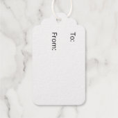 Uitgeschoven Folie Holiday Gift Labels – Elegant T (Achterkant)